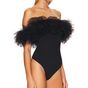 Free People Big Love Bodysuit in Black Medium